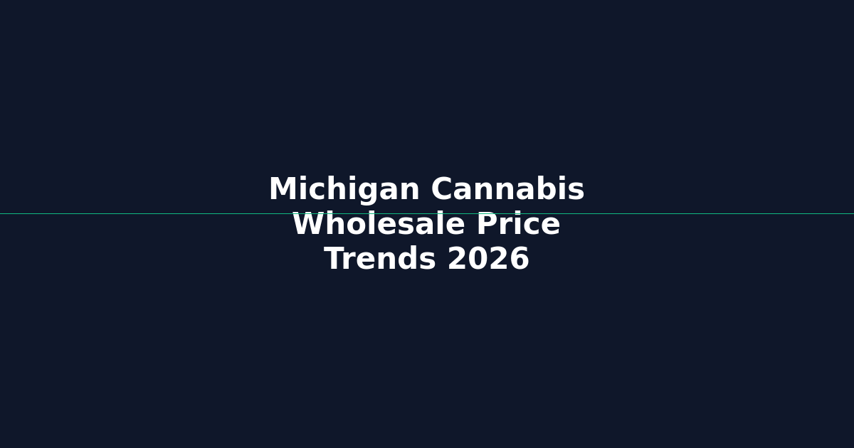 Michigan Cannabis Wholesale Price Trends 2026