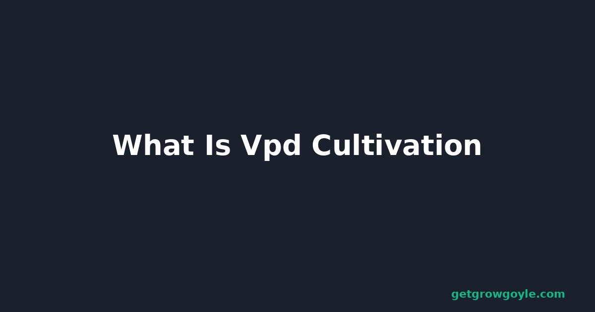 What Is Vpd Cultivation