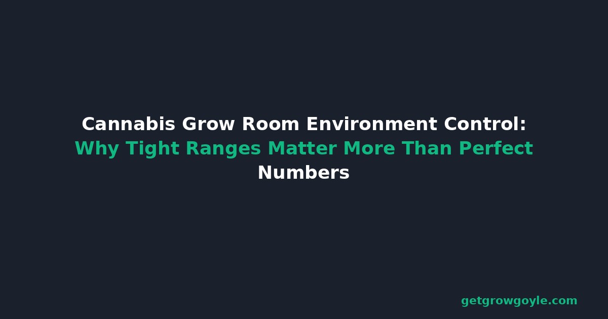 Cannabis Grow Room Environment Control: Why Tight Ranges Matter More Than Perfect Numbers