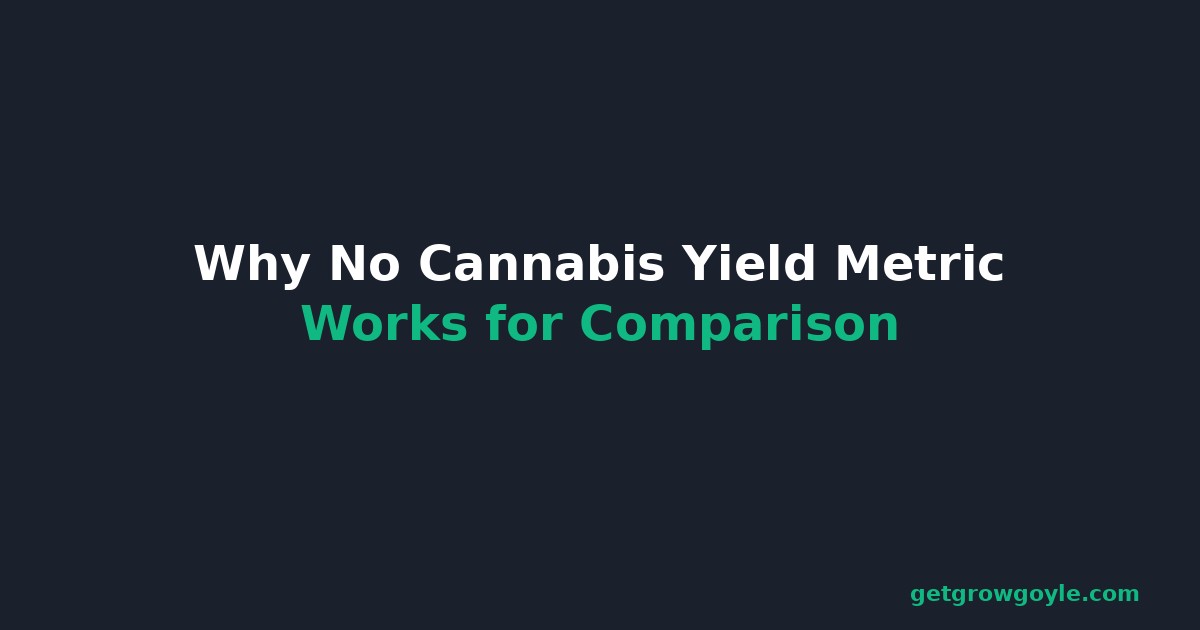 Why No Cannabis Yield Metric Works for Comparison