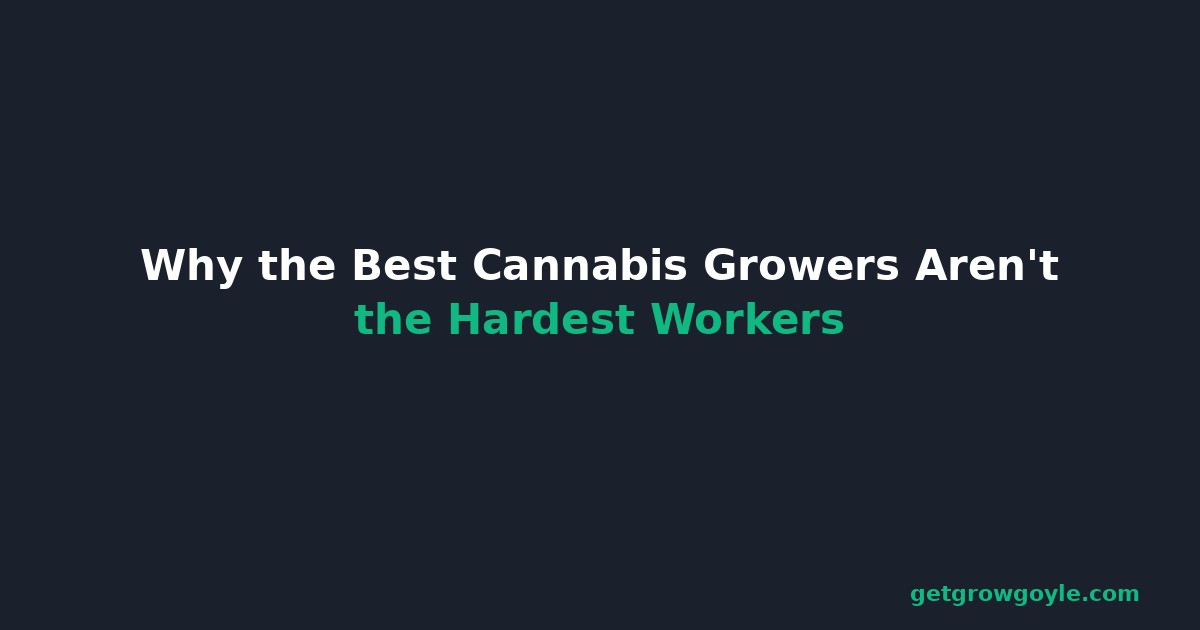 Why the Best Cannabis Growers Aren’t the Hardest Workers