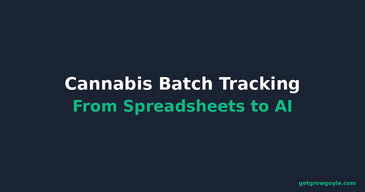 Cannabis Batch Tracking: From Spreadsheets to AI