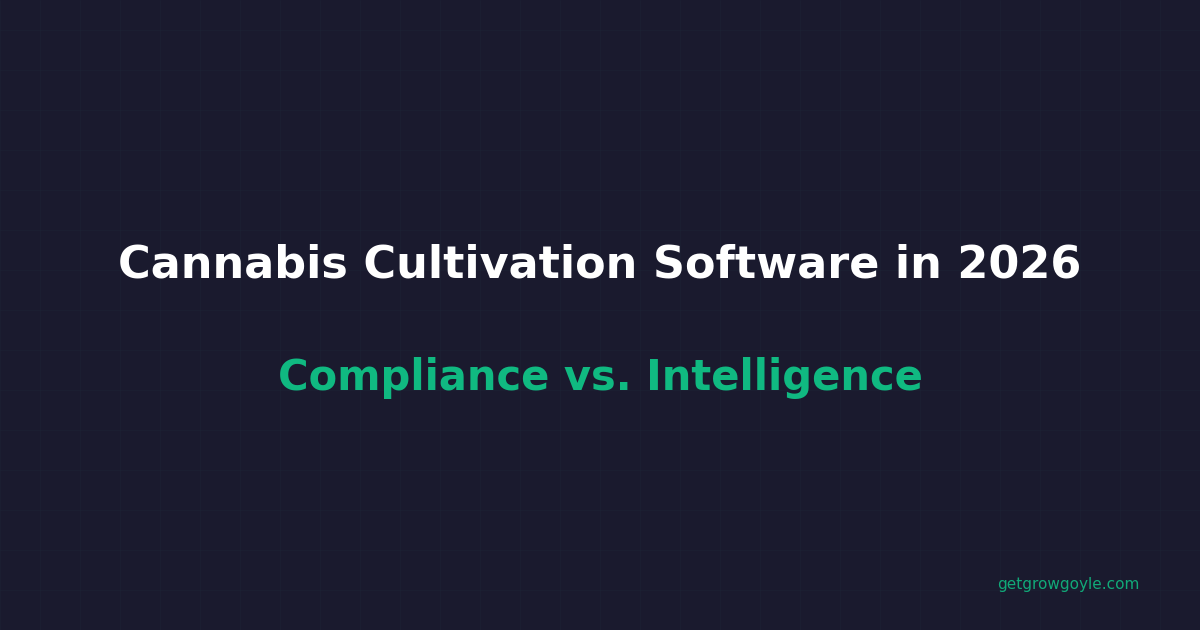Cannabis Cultivation Software in 2026 - Compliance vs Intelligence