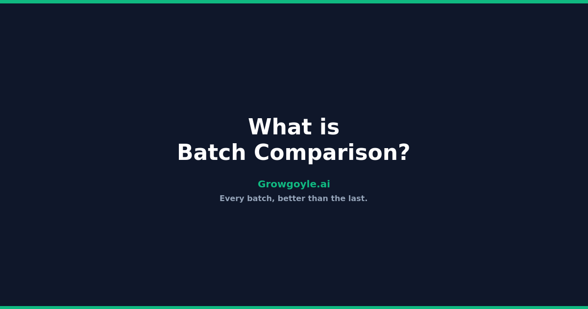 What is Batch Comparison? How Growers Repeat Their Best Runs