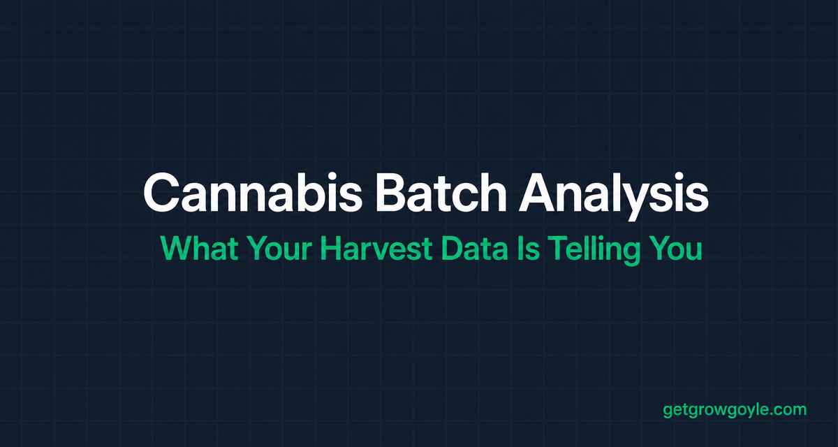 Cannabis Batch Analysis: What Your Harvest Data Is Trying to Tell You