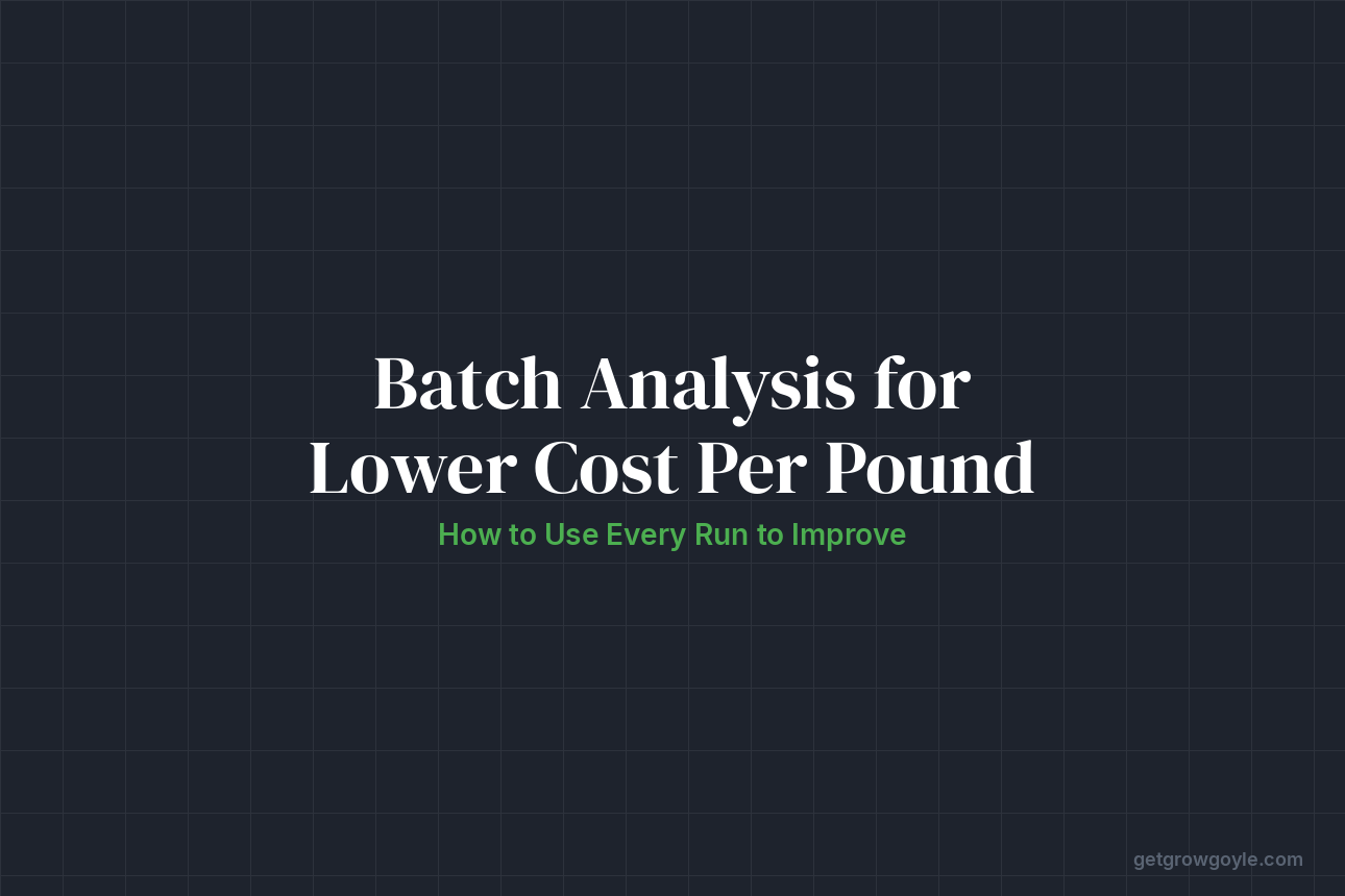 AI Batch Analysis: How to Use Every Run to Lower Your Cost Per Pound