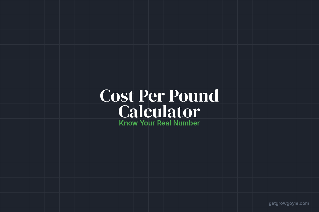 Cannabis Cost Per Pound Calculator (Free) — Know Your Real Number