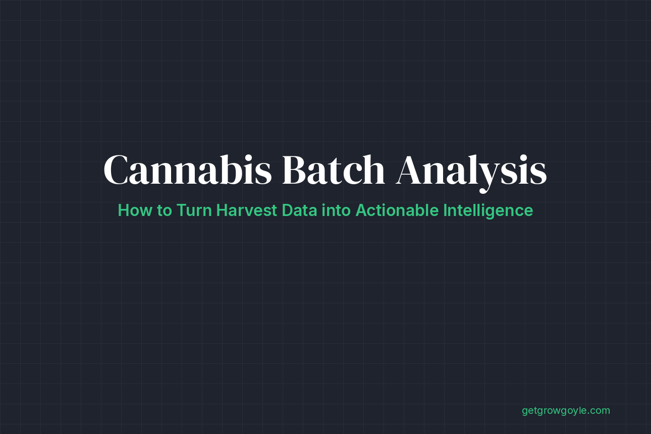 Cannabis Batch Analysis: What Your Harvest Data Is Trying to Tell You
