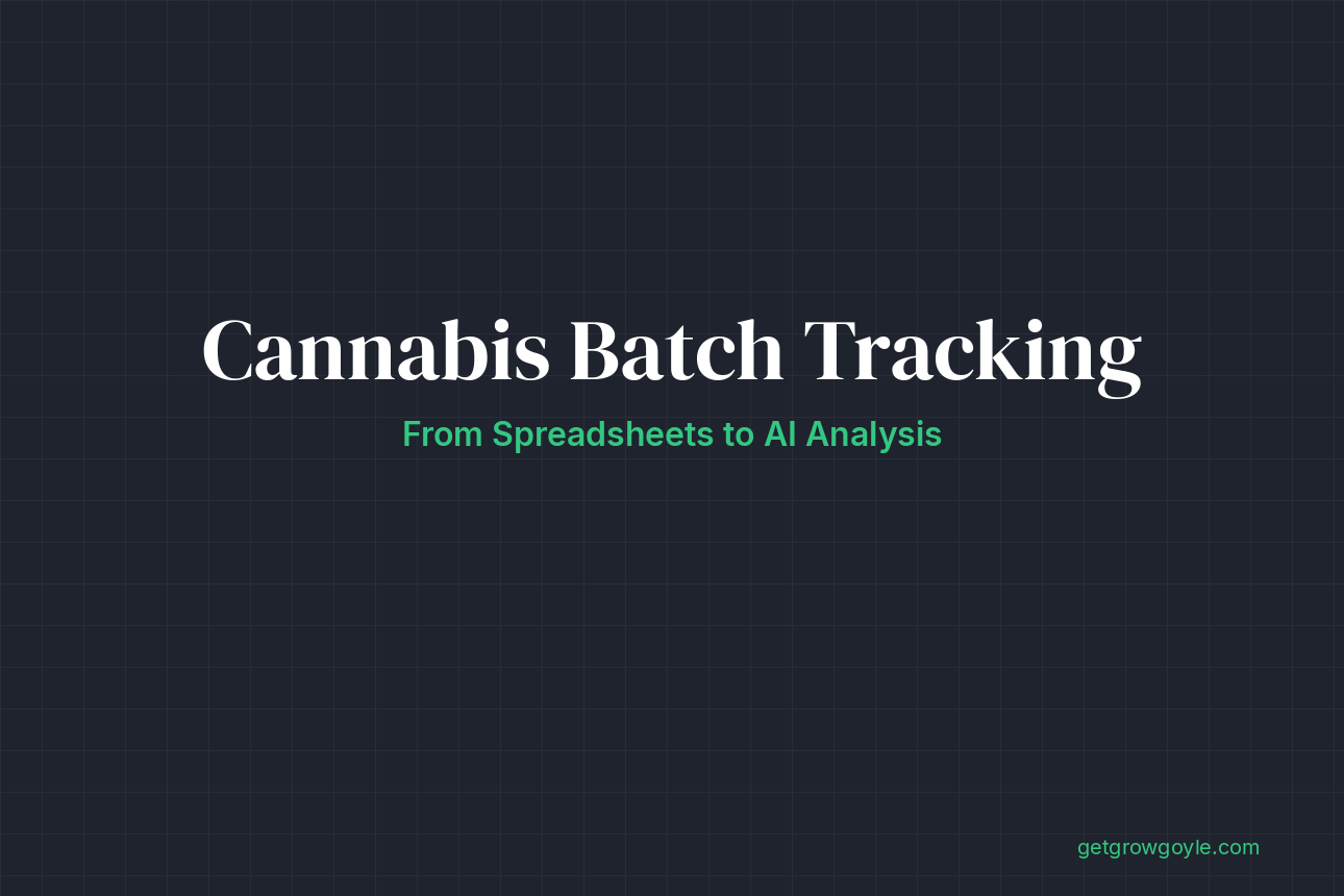 Cannabis Batch Tracking: From Spreadsheets to AI Analysis