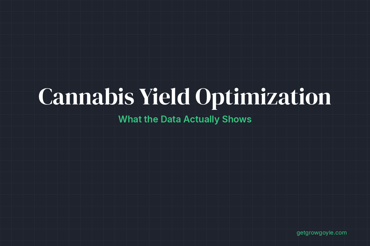 Cannabis Yield Optimization: What the Data Actually Shows