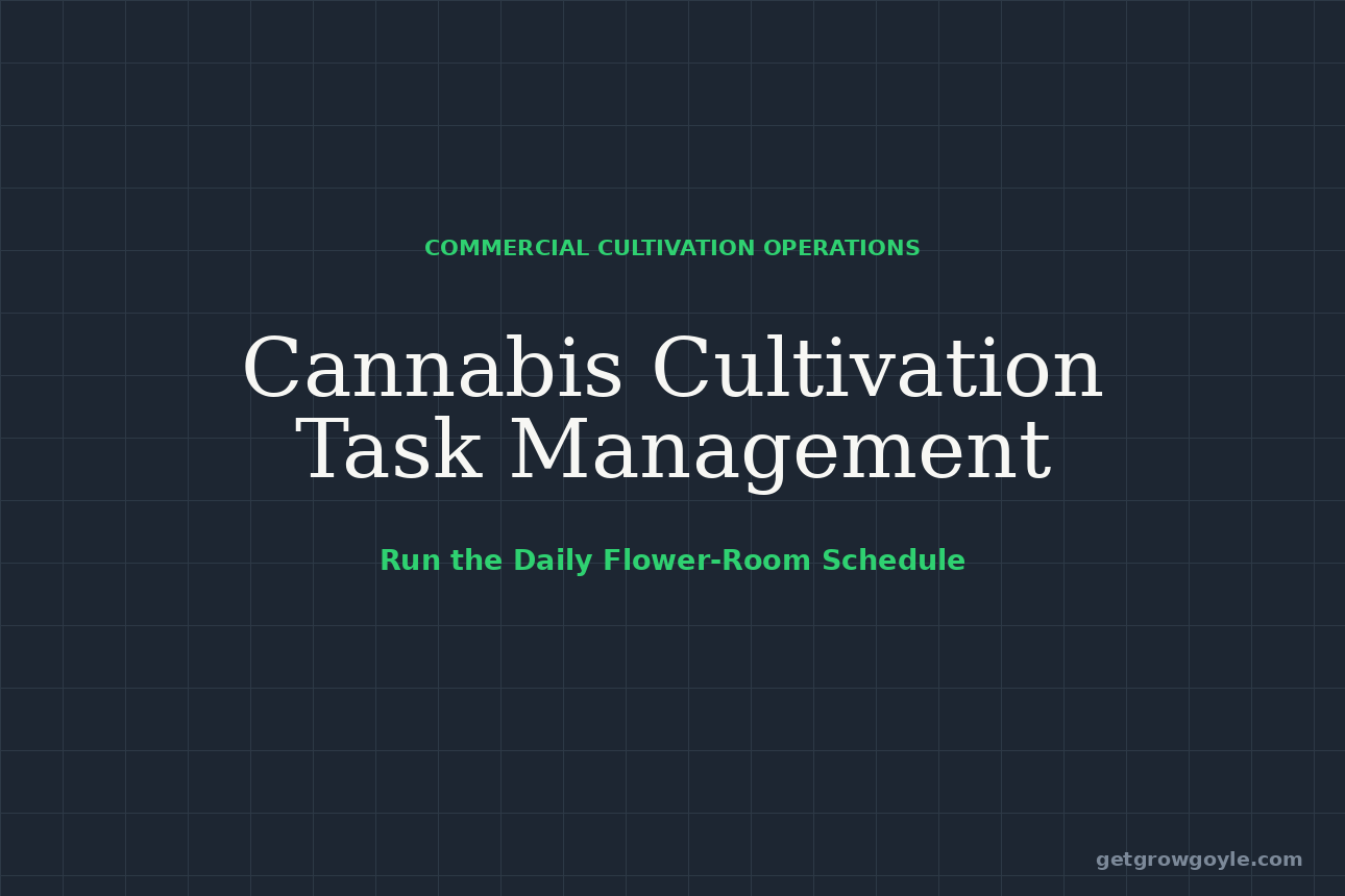 Cannabis Cultivation Task Management: Run the Daily Flower-Room Schedule