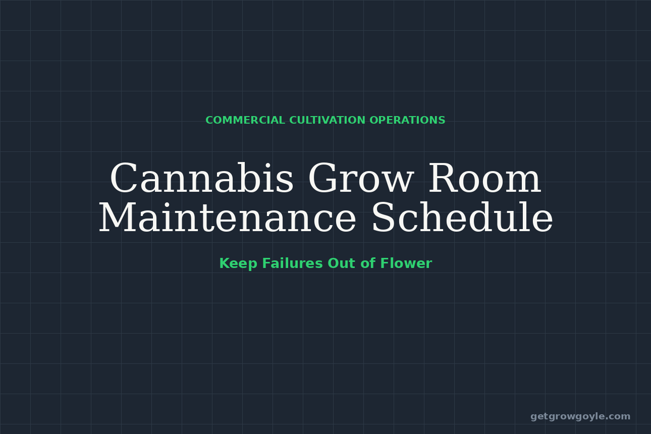Cannabis Grow Room Maintenance Schedule: Keep Failures Out of Flower