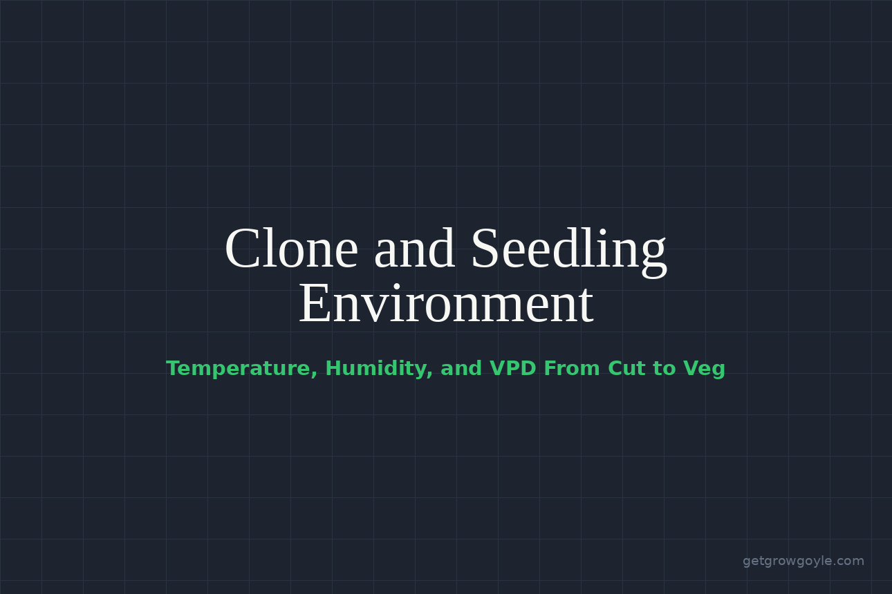 Clone and Seedling Environment: Temperature, Humidity, and VPD From Cut to Veg