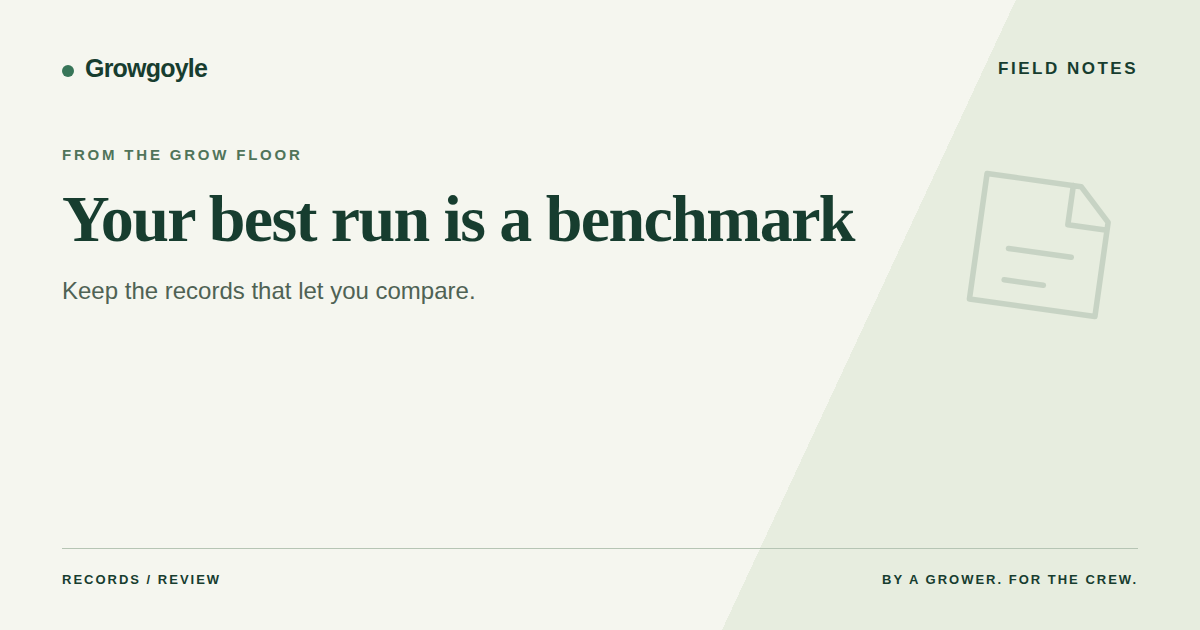 Your Best Run Is the Benchmark. Can You Hit It Again?