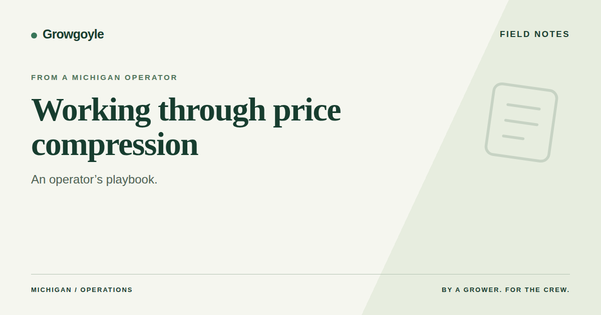 Michigan Cannabis Price Compression: An Operator’s Playbook